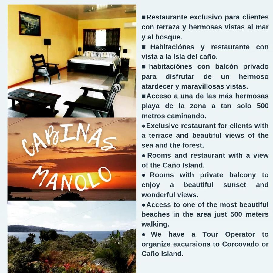 Cabinas Manolo Drake Bay, Ocean And Forest View Экстерьер фото